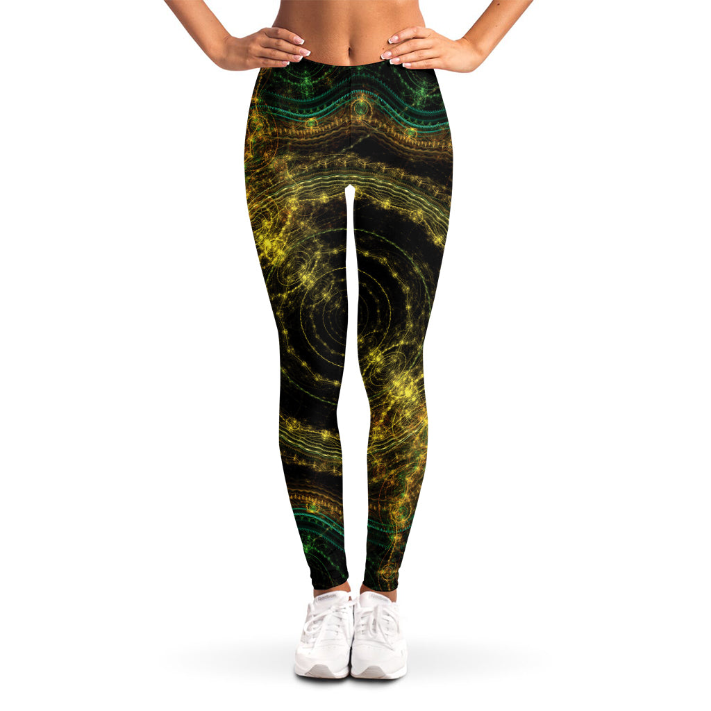 Steampunk Fractal Print Women's Leggings