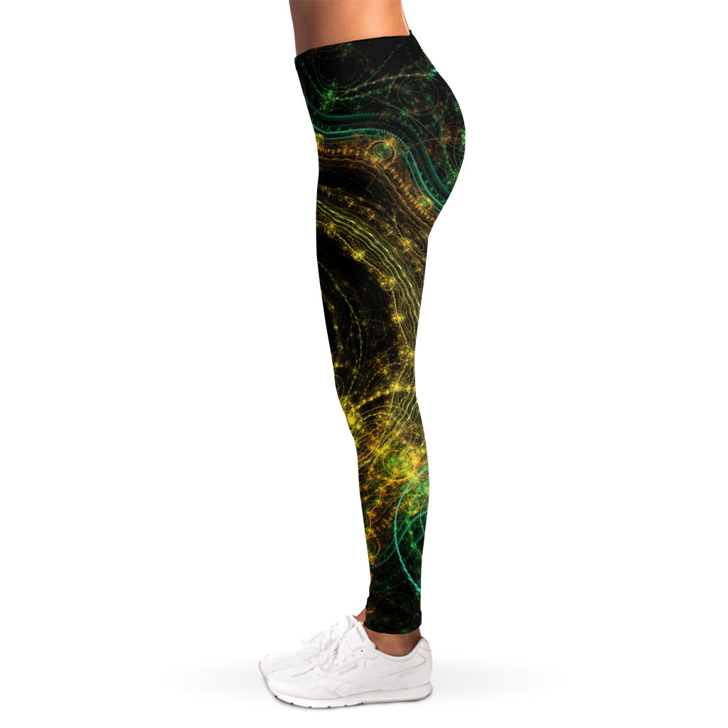 Steampunk Fractal Print Women's Leggings