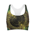 Steampunk Fractal Print Women's Sports Bra