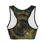 Steampunk Fractal Print Women's Sports Bra