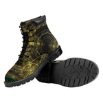 Steampunk Fractal Print Work Boots