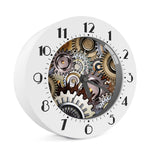 Steampunk Gears And Cogs Print Alarm Clock