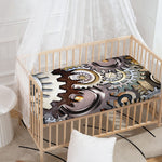 Steampunk Gears And Cogs Print Baby Crib Sheet