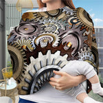 Steampunk Gears And Cogs Print Baby Seat Cover
