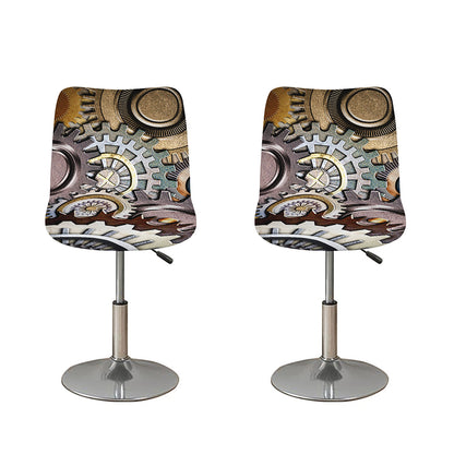 Steampunk Gears And Cogs Print Bar Stool Covers