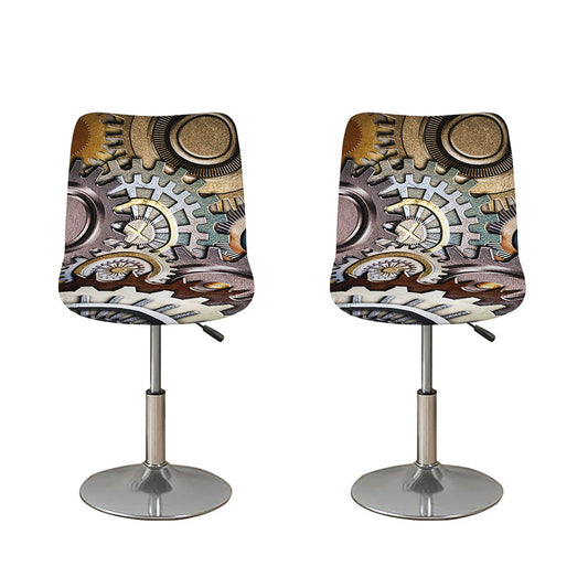 Steampunk Gears And Cogs Print Bar Stool Covers