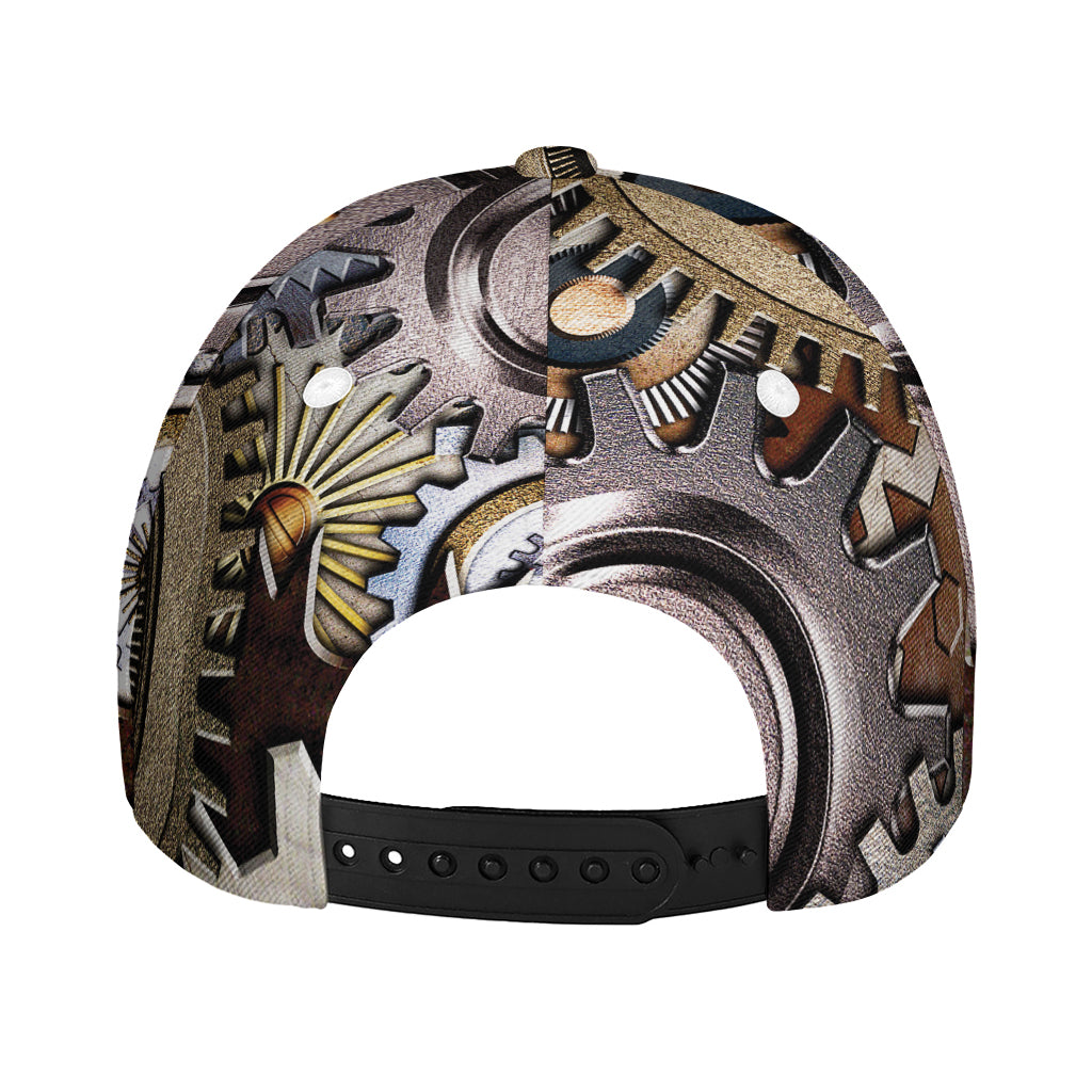 Steampunk Gears And Cogs Print Baseball Cap