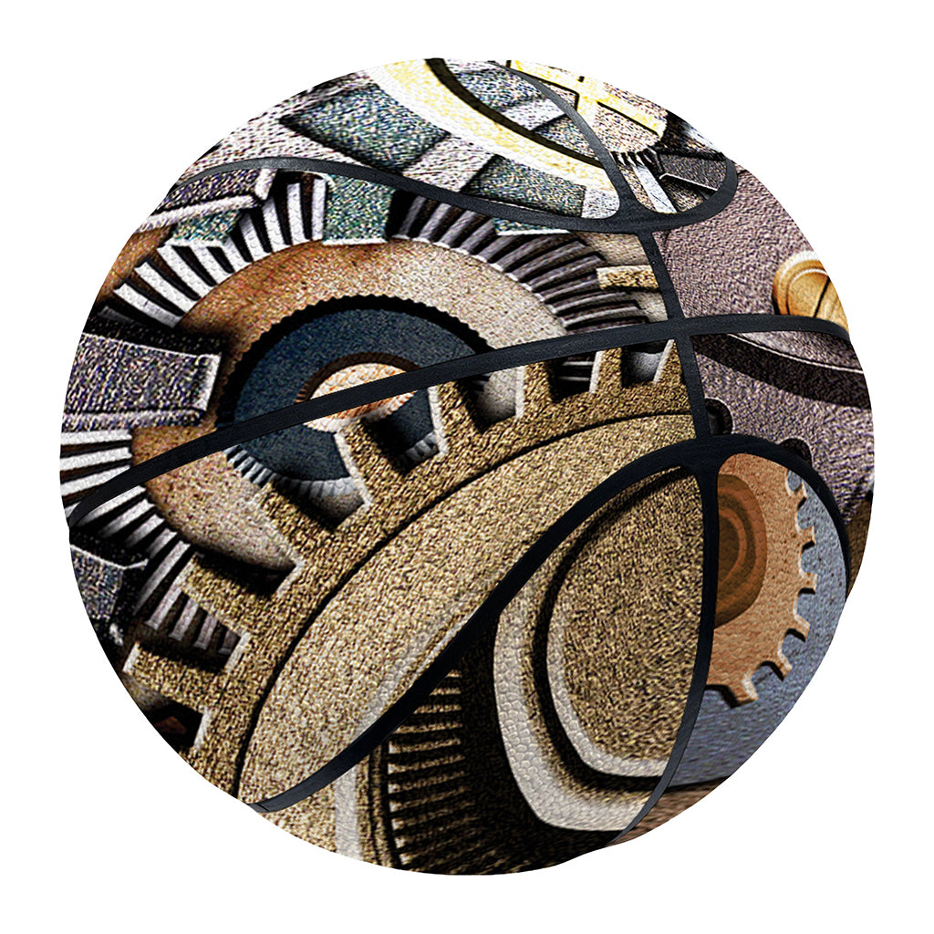 Steampunk Gears And Cogs Print Basketball