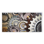 Steampunk Gears And Cogs Print Beach Towel