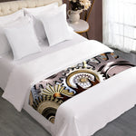 Steampunk Gears And Cogs Print Bed Runner