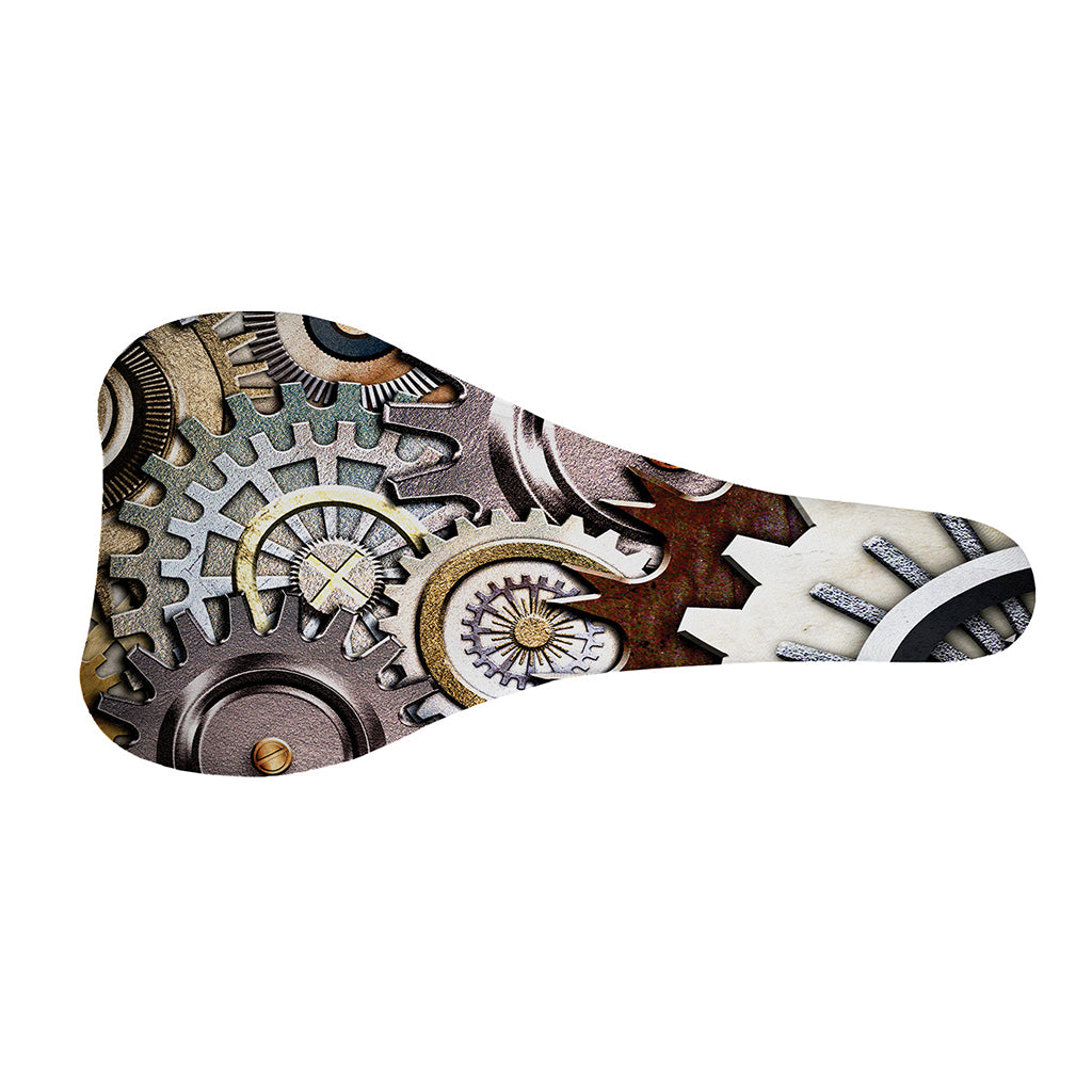 Steampunk Gears And Cogs Print Bicycle Seat Cover