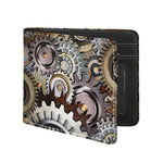 Steampunk Gears And Cogs Print Bifold Wallet