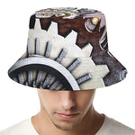 Steampunk Gears And Cogs Print Bucket Hat