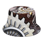 Steampunk Gears And Cogs Print Bucket Hat