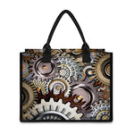 Steampunk Gears And Cogs Print Canvas Tote Bag