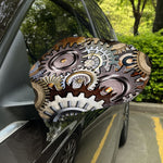 Steampunk Gears And Cogs Print Car Side Mirror Covers