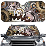 Steampunk Gears And Cogs Print Car Windshield Sun Shade