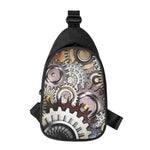 Steampunk Gears And Cogs Print Chest Bag