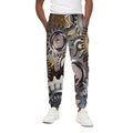 Steampunk Gears And Cogs Print Cotton Sweatpants