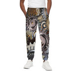 Steampunk Gears And Cogs Print Cotton Pants