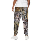 Steampunk Gears And Cogs Print Cotton Pants