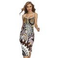 Steampunk Gears And Cogs Print Cross Back Cami Dress