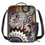 Steampunk Gears And Cogs Print Crossbody Lunch Bag