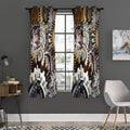 Steampunk Gears And Cogs Print Grommet Curtain Panels
