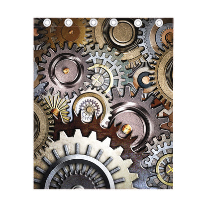 Steampunk Gears And Cogs Print Curtain