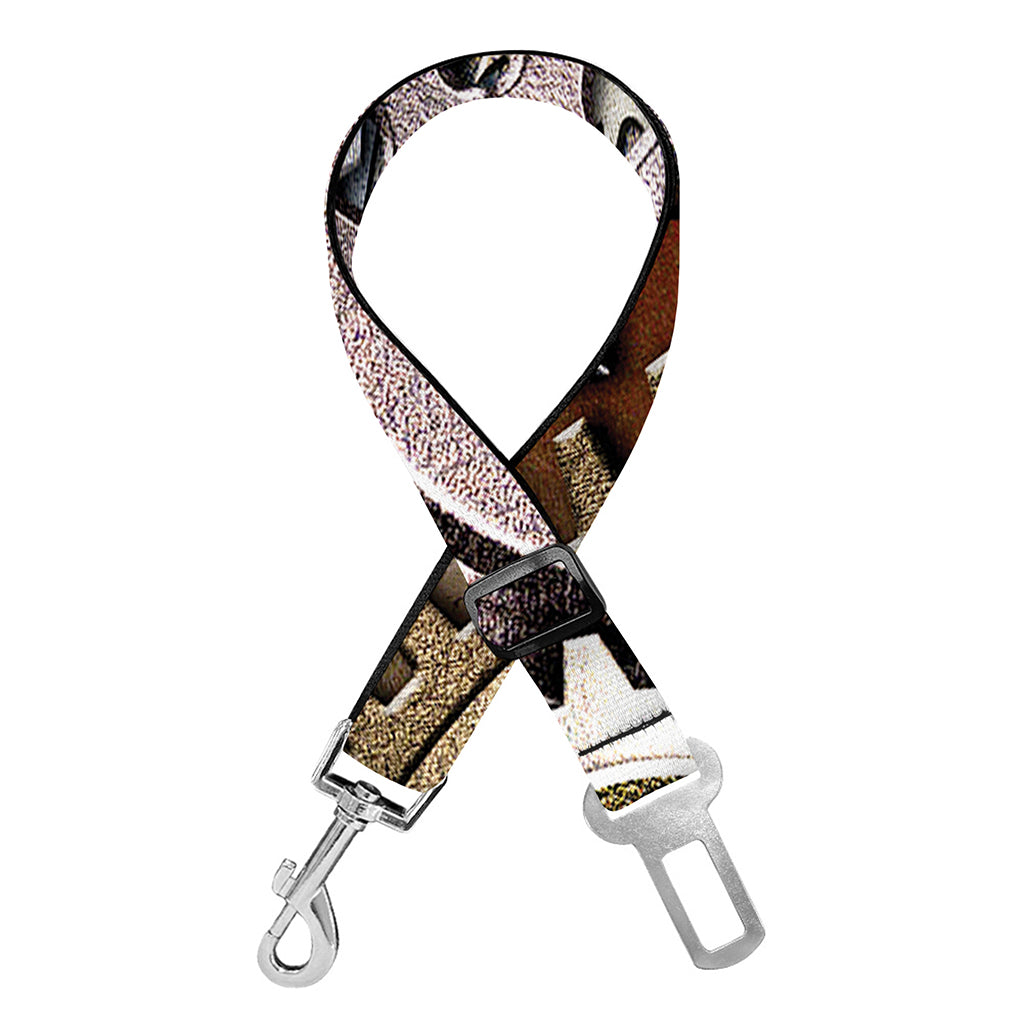 Steampunk Gears And Cogs Print Dog Seat Belt