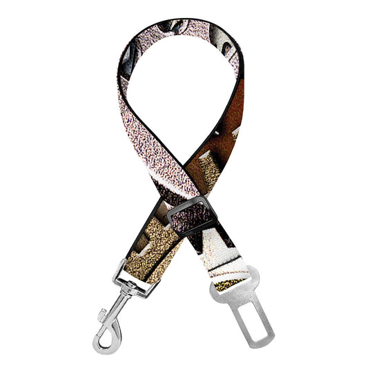Steampunk Gears And Cogs Print Dog Seat Belt