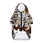 Steampunk Gears And Cogs Print Dog Zip Up Hoodie