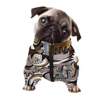 Steampunk Gears And Cogs Print Dog Zip Up Jacket