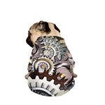 Steampunk Gears And Cogs Print Dog Zip Up Jacket