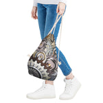 Steampunk Gears And Cogs Print Drawstring Bag