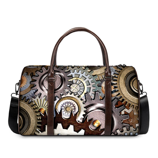 Steampunk Gears And Cogs Print Duffle Bag