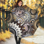 Steampunk Gears And Cogs Print Foldable Umbrella