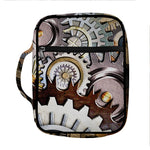 Steampunk Gears And Cogs Print Front Pocket Bible Bag