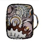 Steampunk Gears And Cogs Print Front Pocket Bible Bag