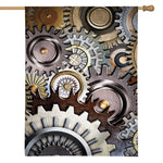 Steampunk Gears And Cogs Print House Flag