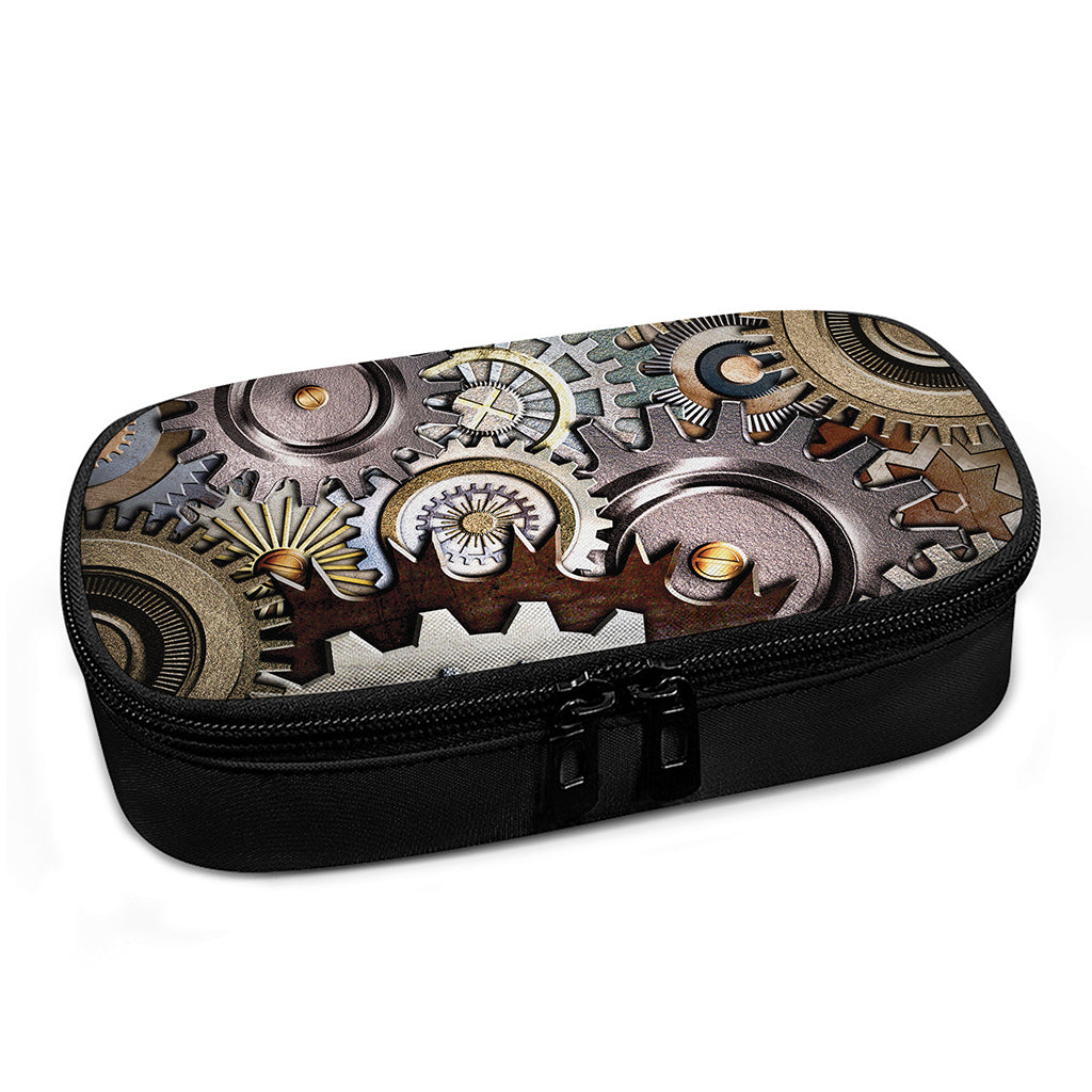 Steampunk Gears And Cogs Print Insulin Cooler Travel Case