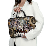 Steampunk Gears And Cogs Print Laptop Sleeve With Handle