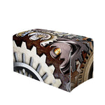 Steampunk Gears And Cogs Print Leather Tissue Box Cover