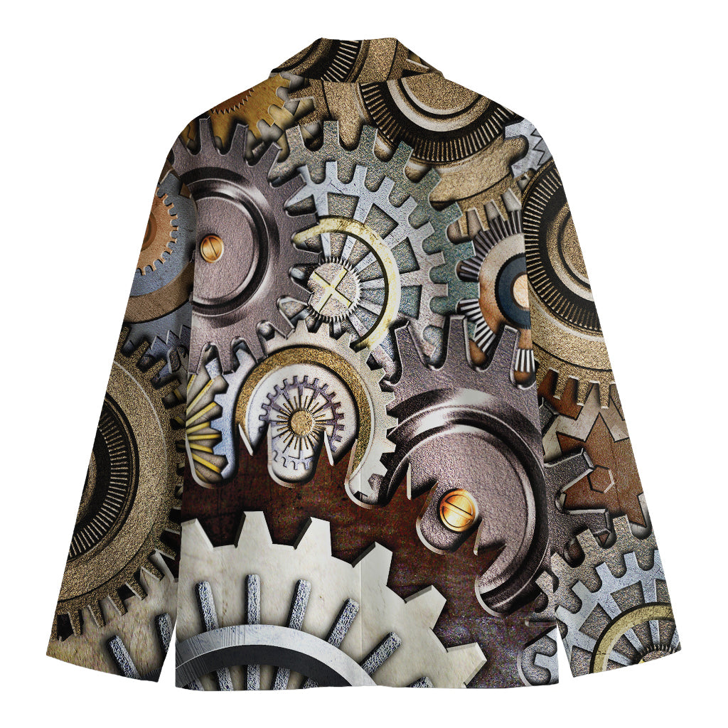 Steampunk Gears And Cogs Print Men's Blazer
