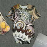 Steampunk Gears And Cogs Print Men's Bodysuit