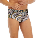Steampunk Gears And Cogs Print Men's Briefs