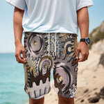 Steampunk Gears And Cogs Print Men's Cargo Shorts