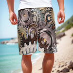 Steampunk Gears And Cogs Print Men's Cargo Shorts