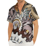 Steampunk Gears And Cogs Print Men's Deep V-Neck Shirt