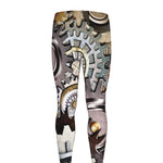 Steampunk Gears And Cogs Print Men's leggings